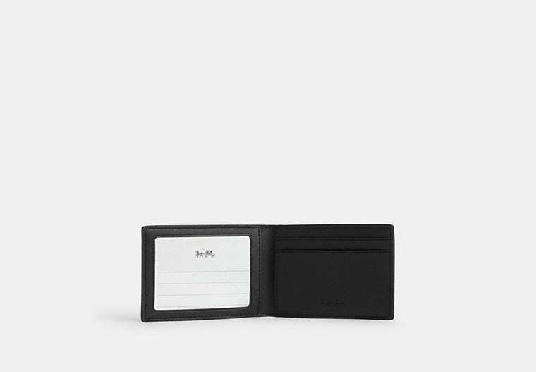 COACH®,Compact Billfold Wallet In Signature Canvas,Coin,Card Case,Bi Fold,Casual,Multi Color,Inside View,Top View