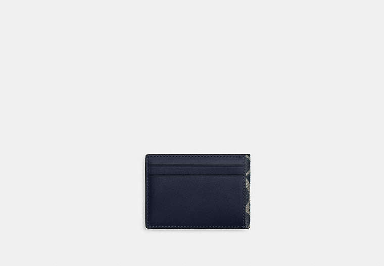 COACH®,Compact Billfold Wallet In Signature Canvas,Coin,Card Case,Bi Fold,Casual,Multi Color,Back View