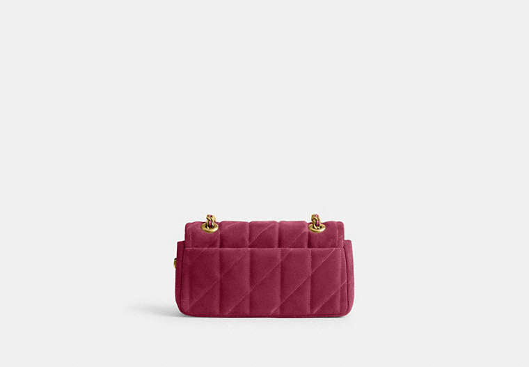 Tabby Shoulder Bag 20 With Pillow Quilting - Brass/Dark Fuchsia