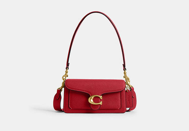 Tabby Shoulder Bag 20 - Brass/Poppy