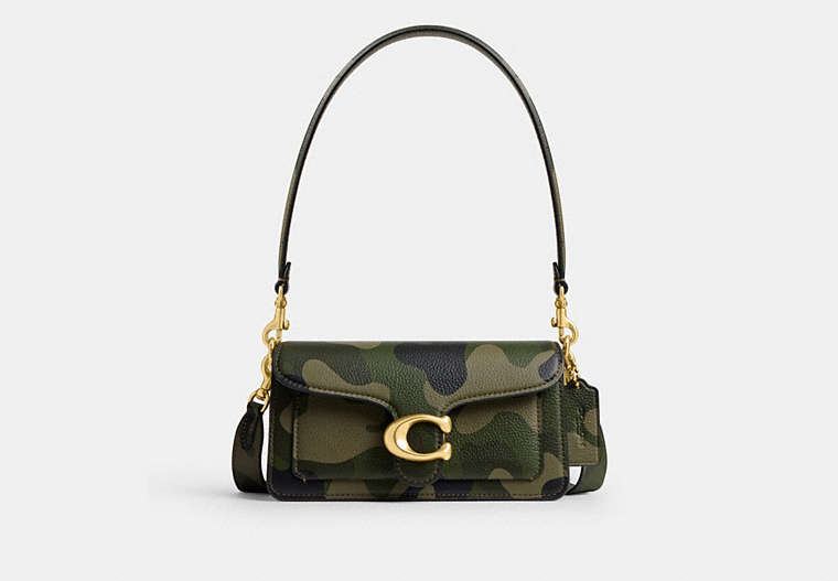 Tabby Shoulder Bag 20 With Camo Print - Brass/Green Multi