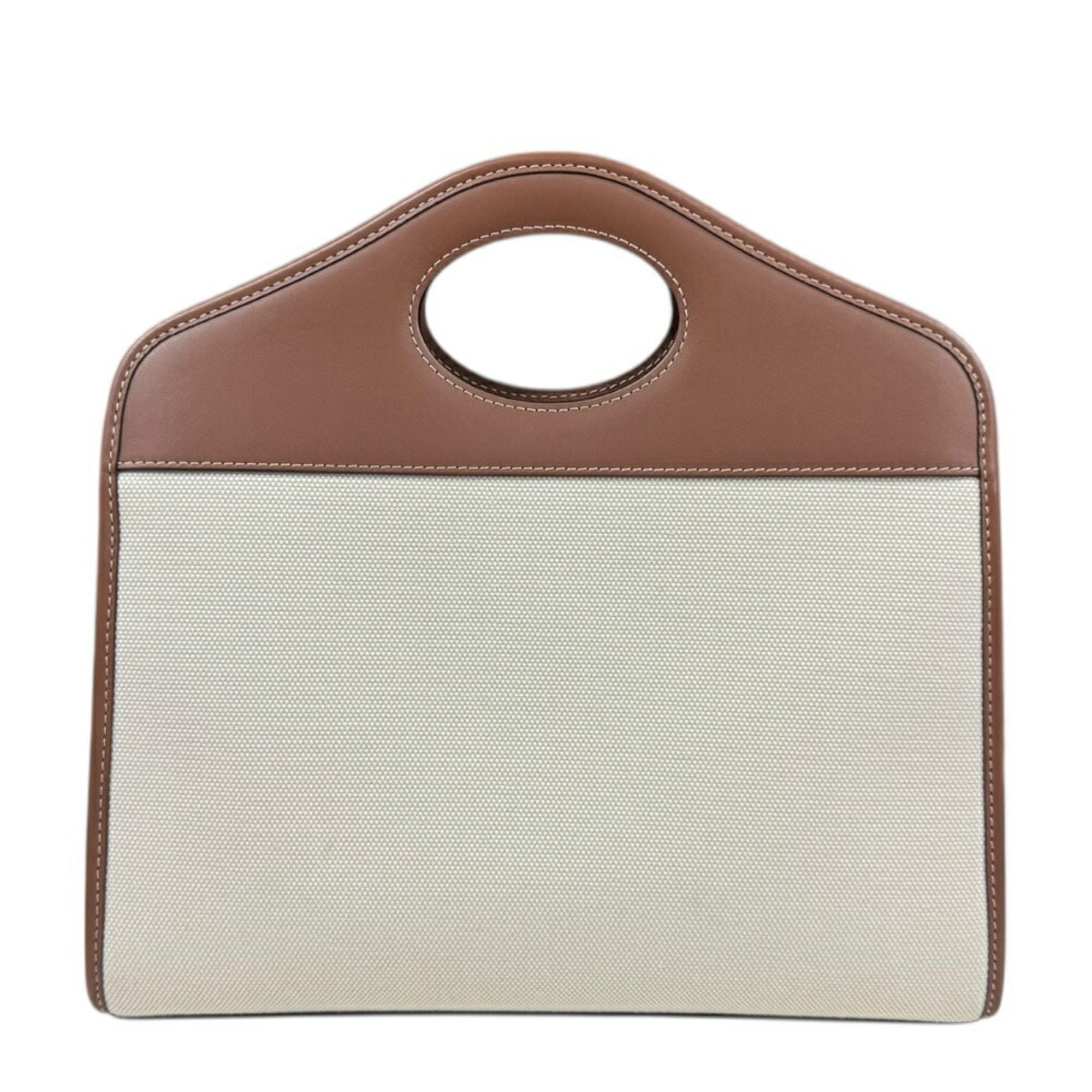 Burberry  Canvas Leather Shoulder Bag (Pre-Owned)