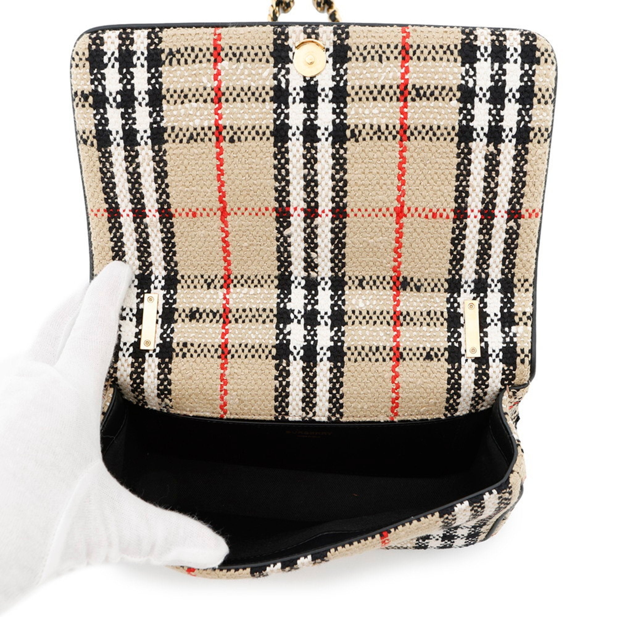 Burberry Canvas Shoulder Bag (Pre-Owned)