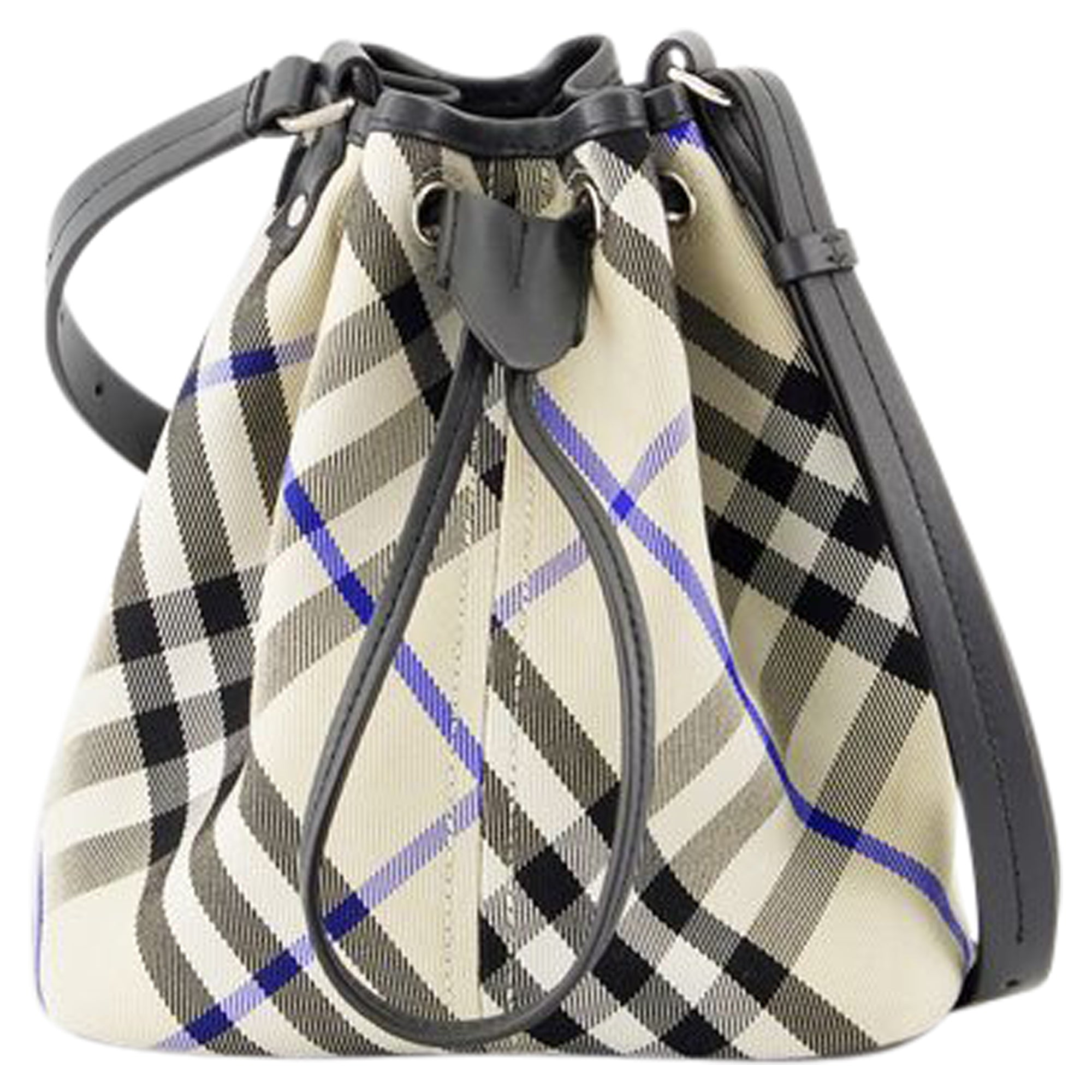 Mini Drawstring Purse - Burberry - Cotton - Neutral