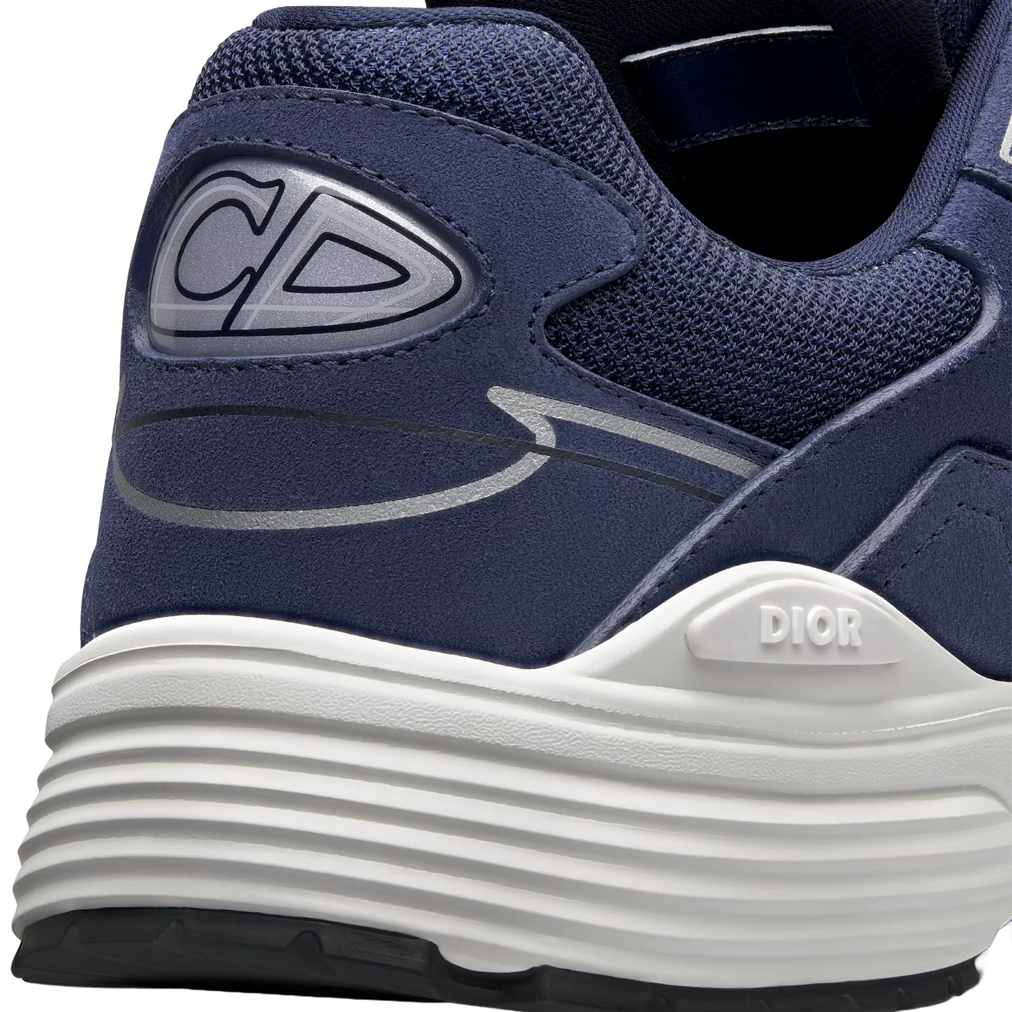 Dior B30 Countdown Mesh Navy Blue Suede Trainer