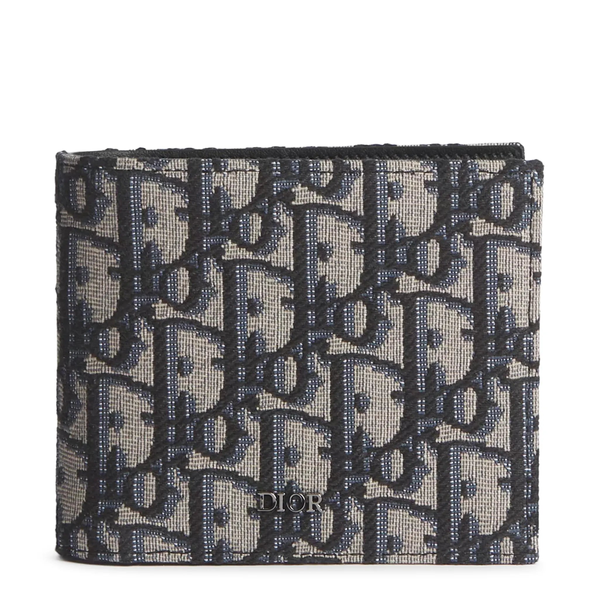 Dior Oblique Jacquard Beige and Black Bifold Wallet