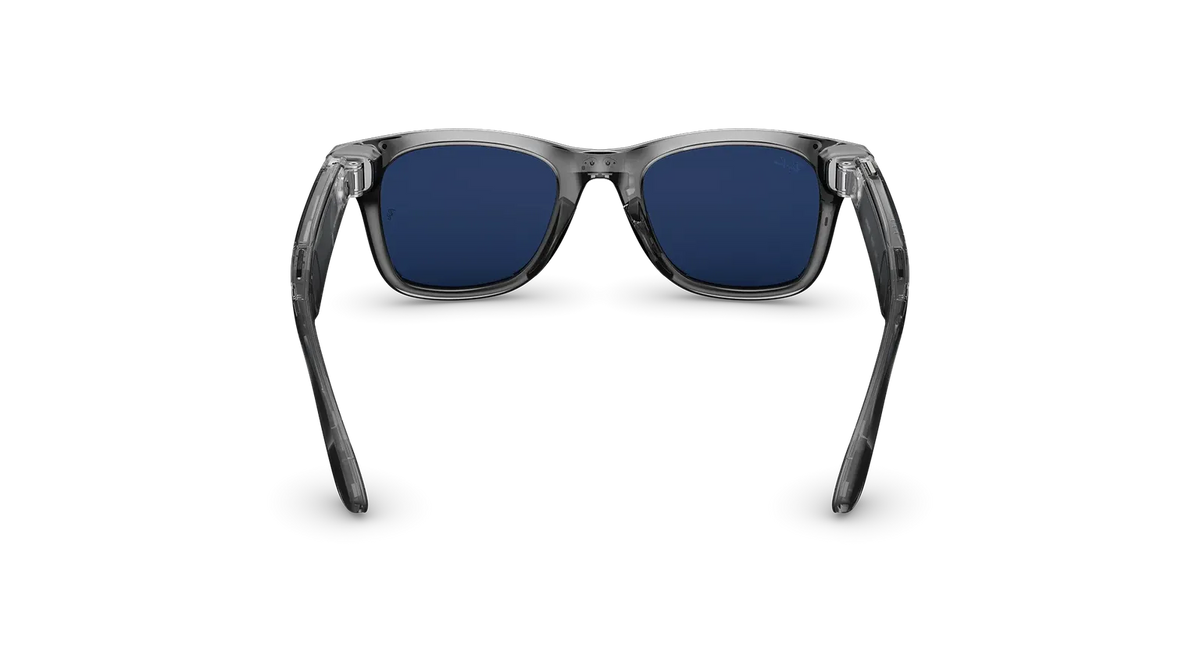 Ray-Ban Meta Shiny Transparent Grey Transitions Sapphire Wayfarer (Gen 2)