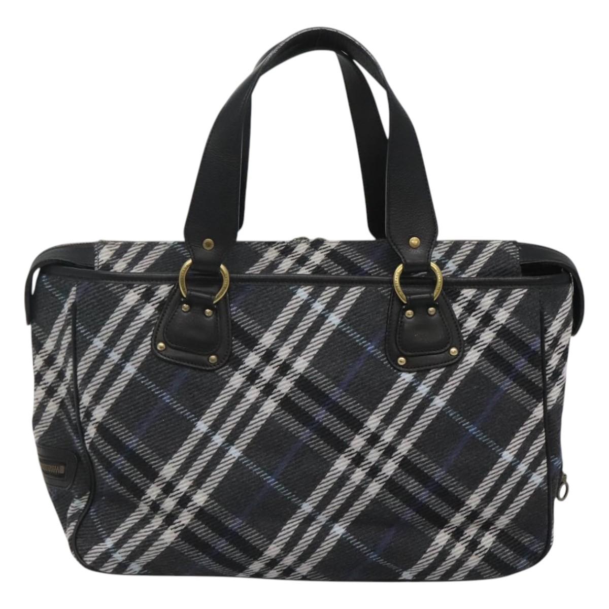 Burberry Label Wool Tote Bag (Pre-Owned)