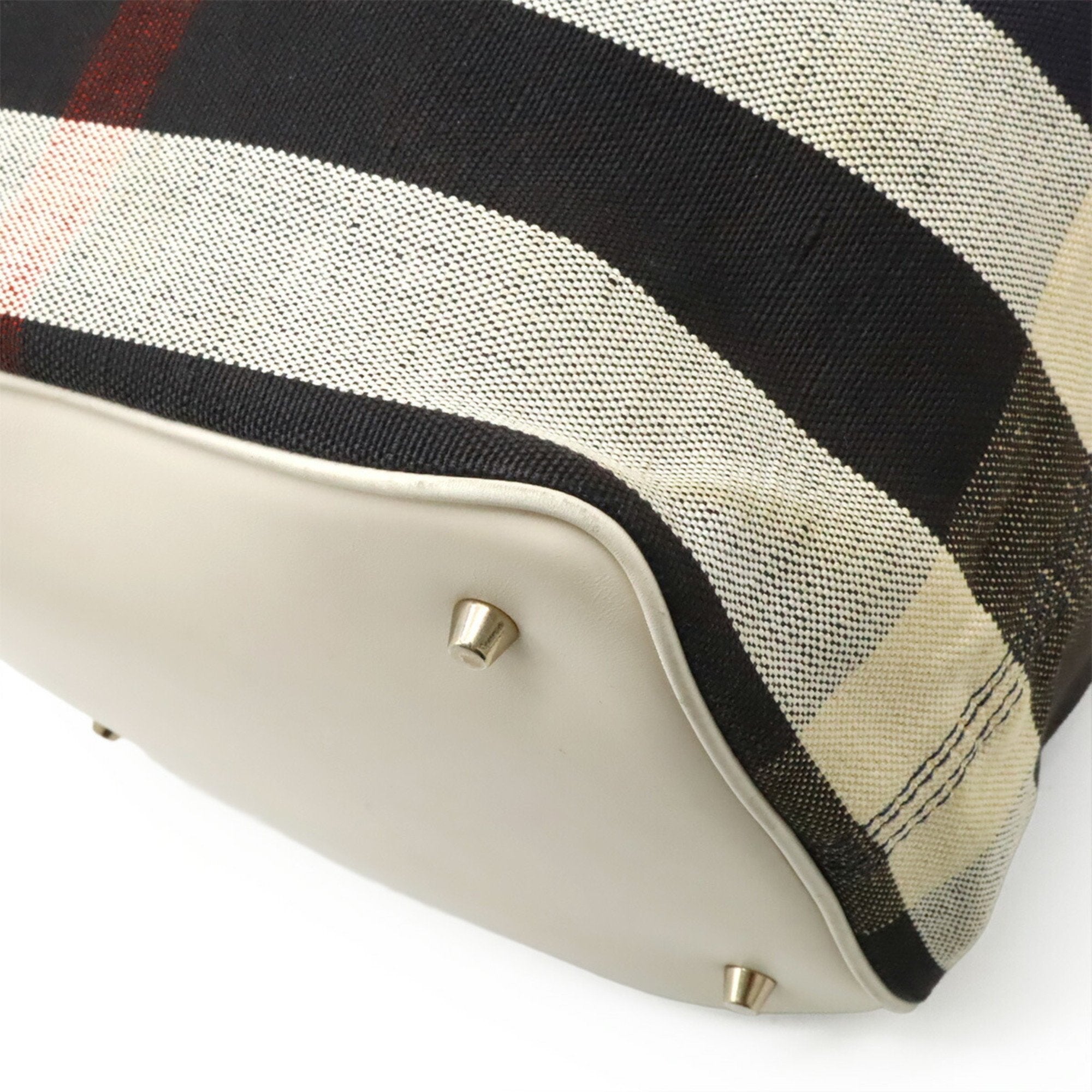 Burberry  Color Canvas Leather Shoulder Bag Tote Bag (Pre-Owned)