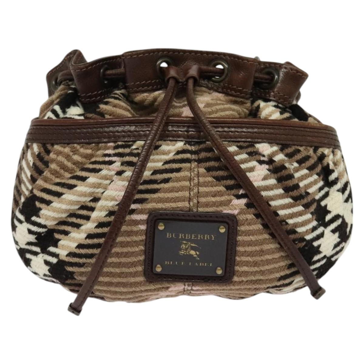 Burberry blue Label Wool Shoulder Bag (Pre-Owned)