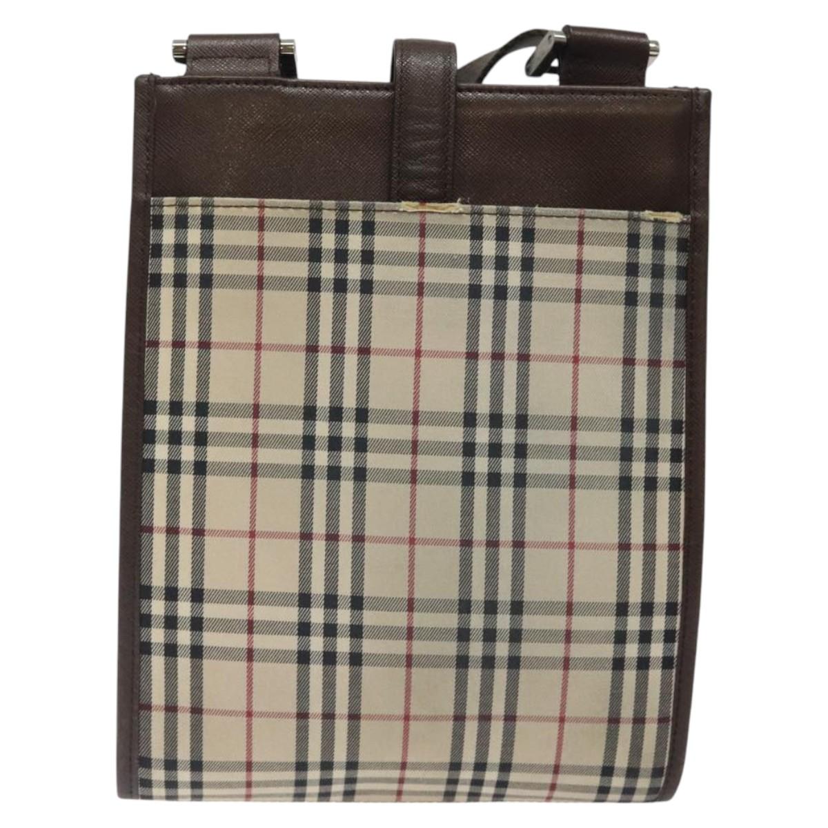 Burberry Nova Check Canvas Shoulder Bag (Pre-Owned)