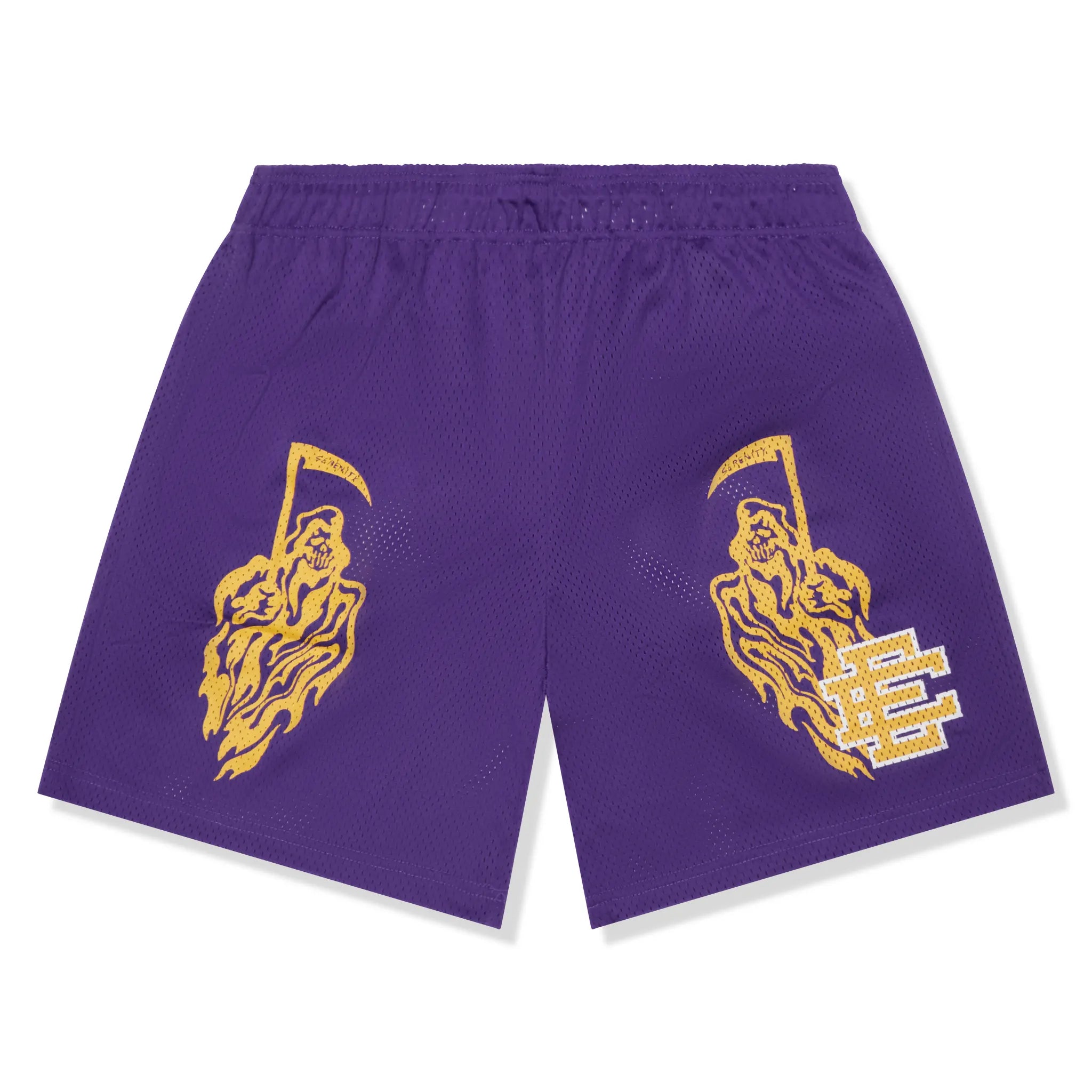 Eric Emanuel x Warren Lotas Purple Yellow Shorts (FW24)