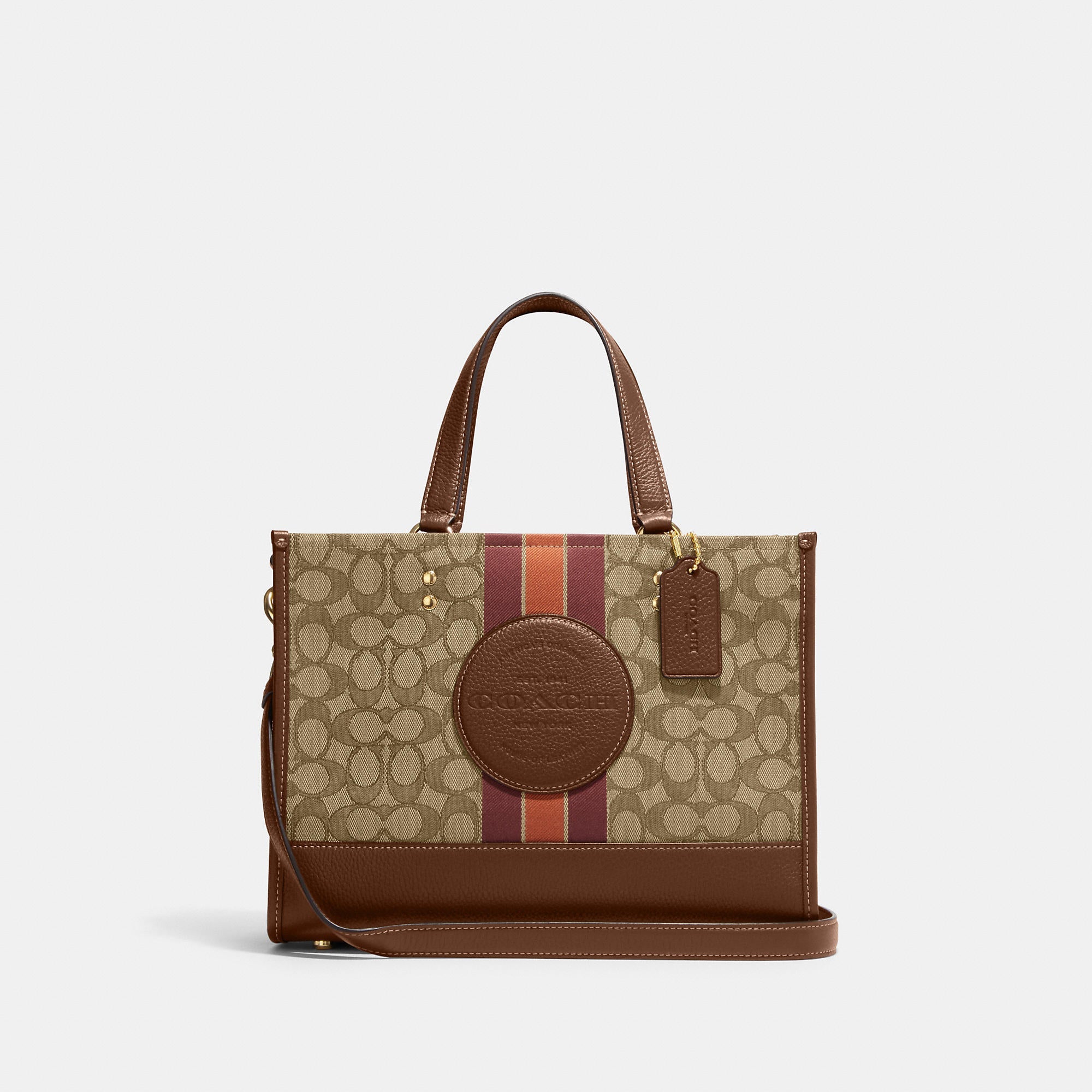 Coach Dempsey Carryall In Signature Jacquard With Stripe And Coach Patch