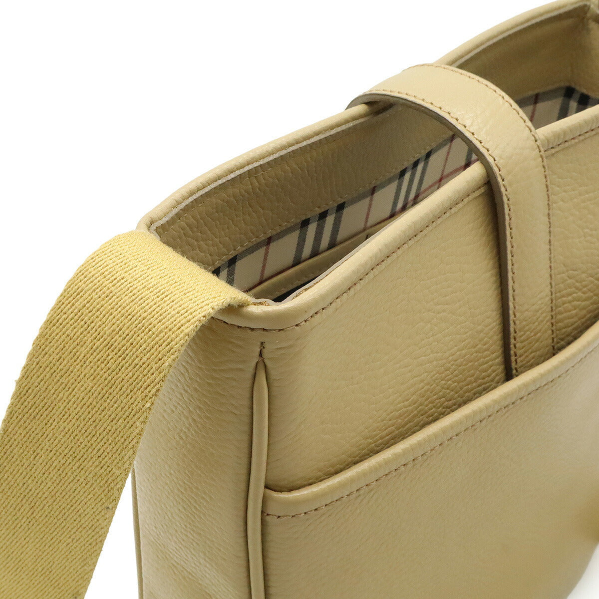 Burberry Leather Shoulder Bag Beige
