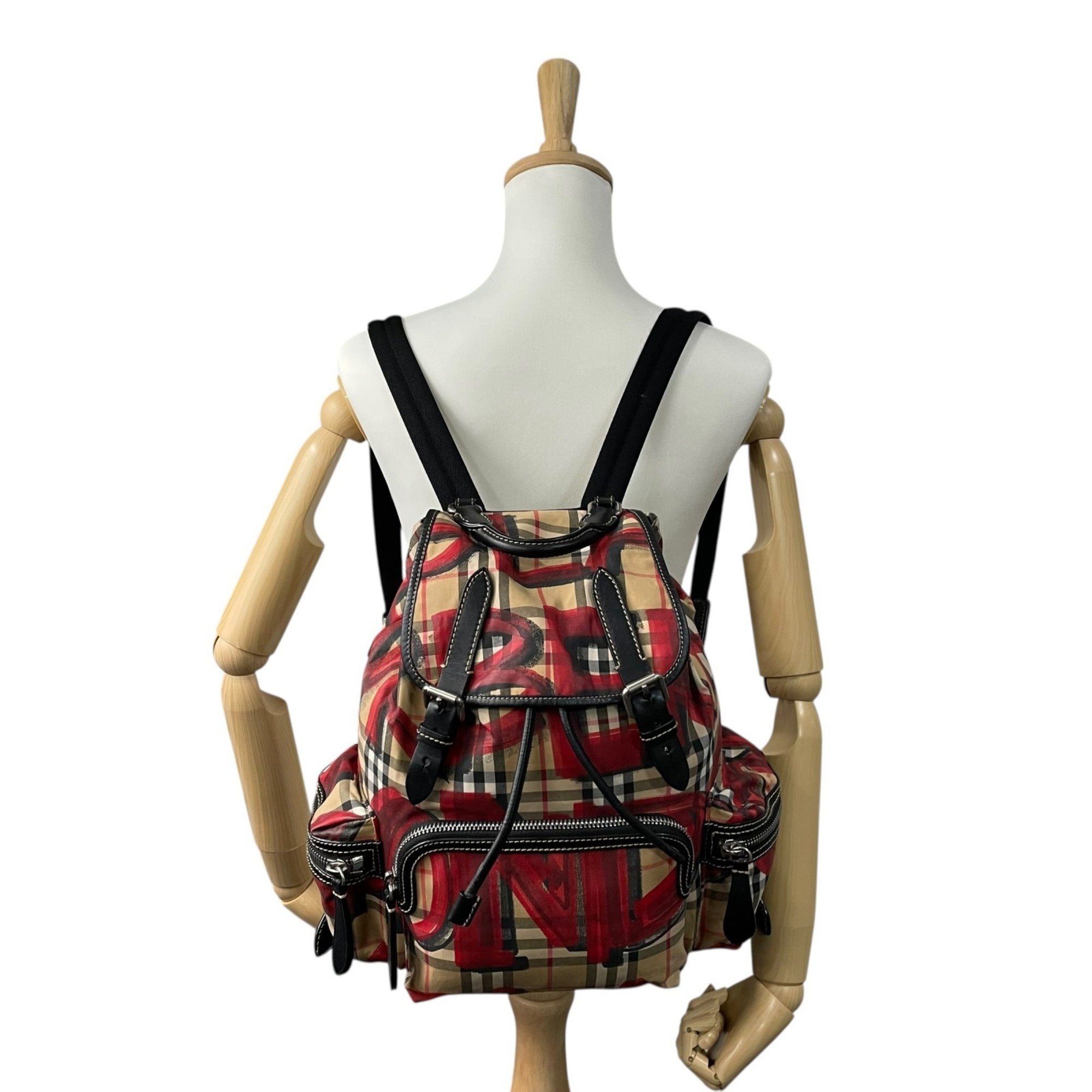 Burberry  Color Nylon Canvas Leather Backpack (Pre-Owned)