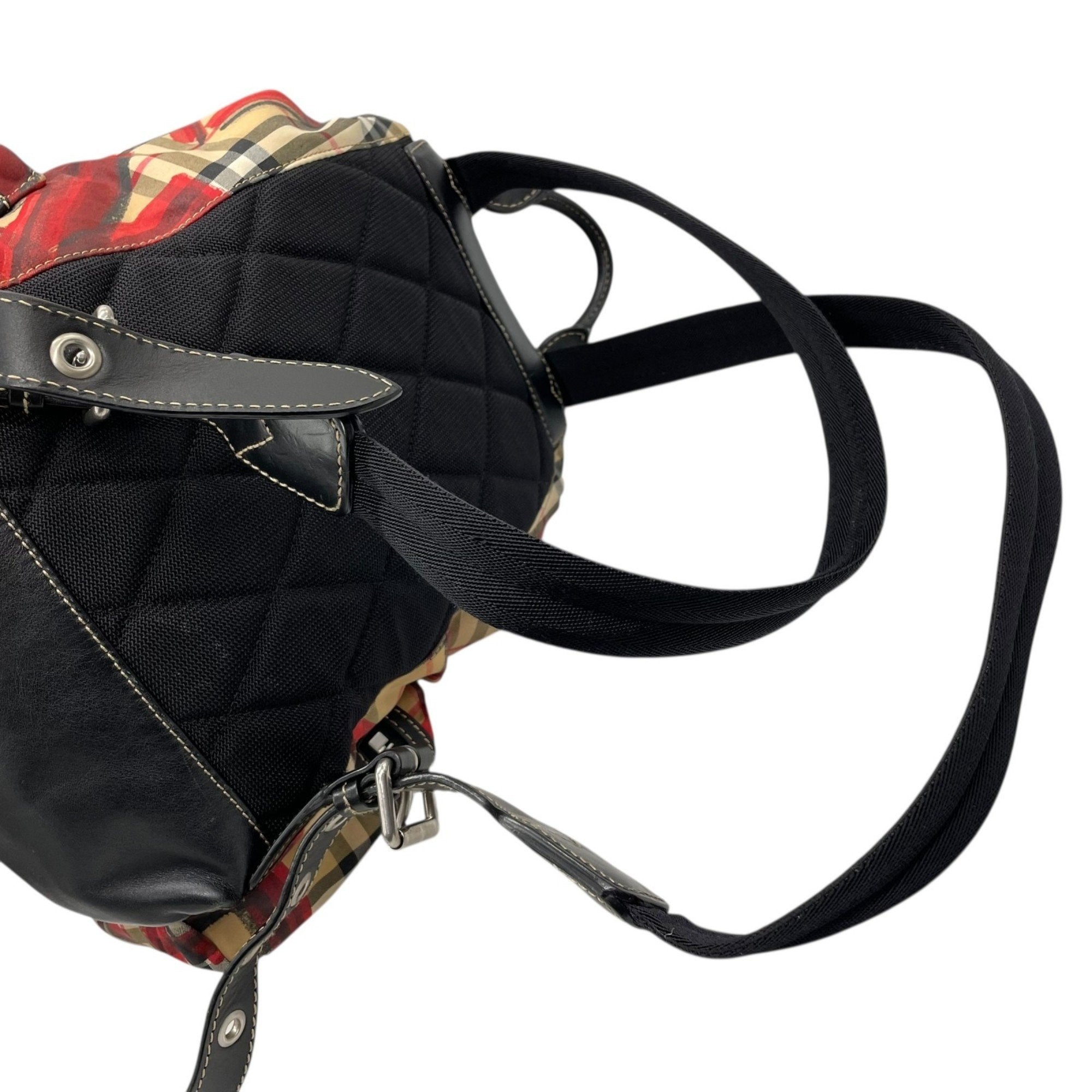 Burberry  Color Nylon Canvas Leather Backpack (Pre-Owned)