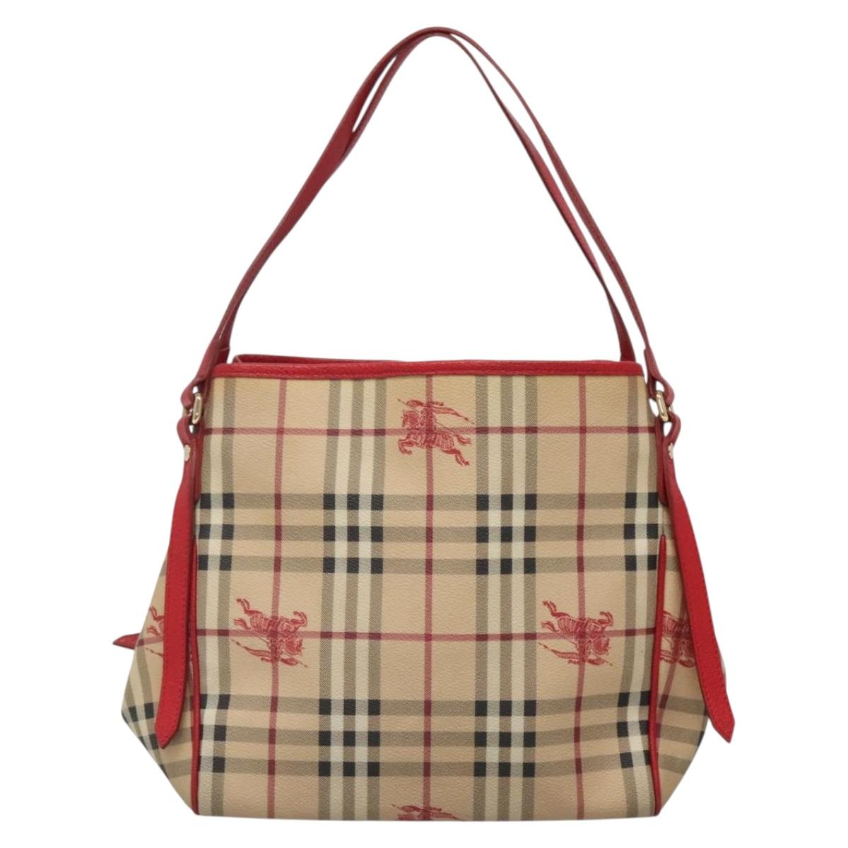 Burberry Haymarket Canvas Shoulder Bag (Pre-Owned)