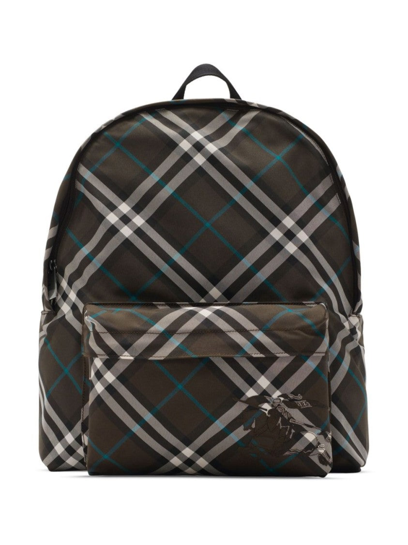 Plaid Patterned Backpack
