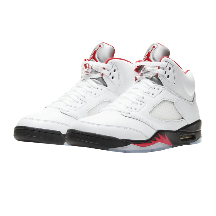 Air Jordan 5 Retro Fire Red Silver Tongue