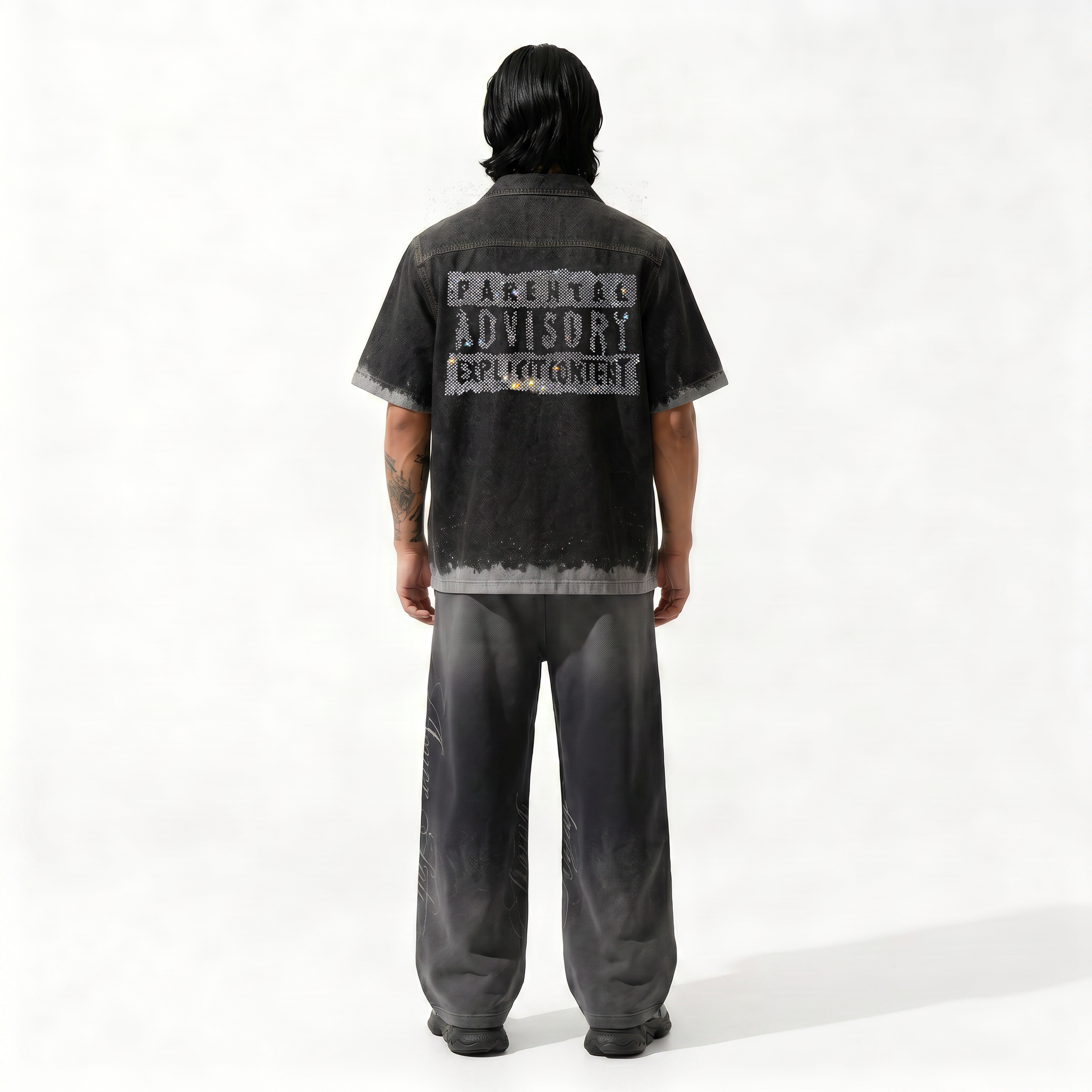 Black Advisory Denim Shirt