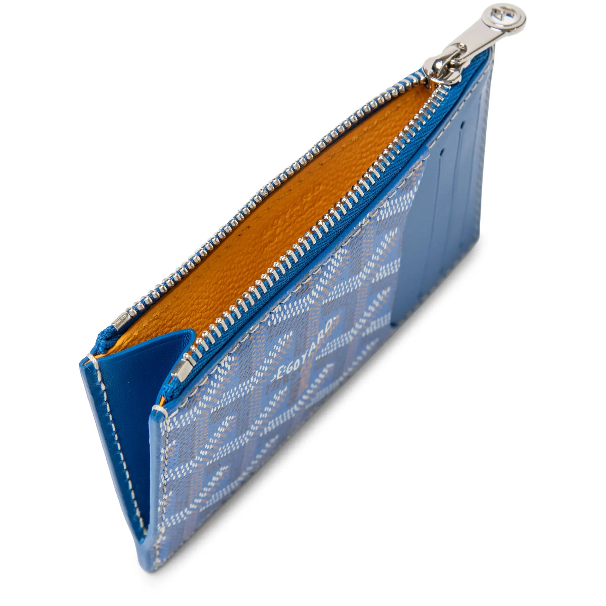 Goyard Bourbon Zipped Sky Blue Card Holder