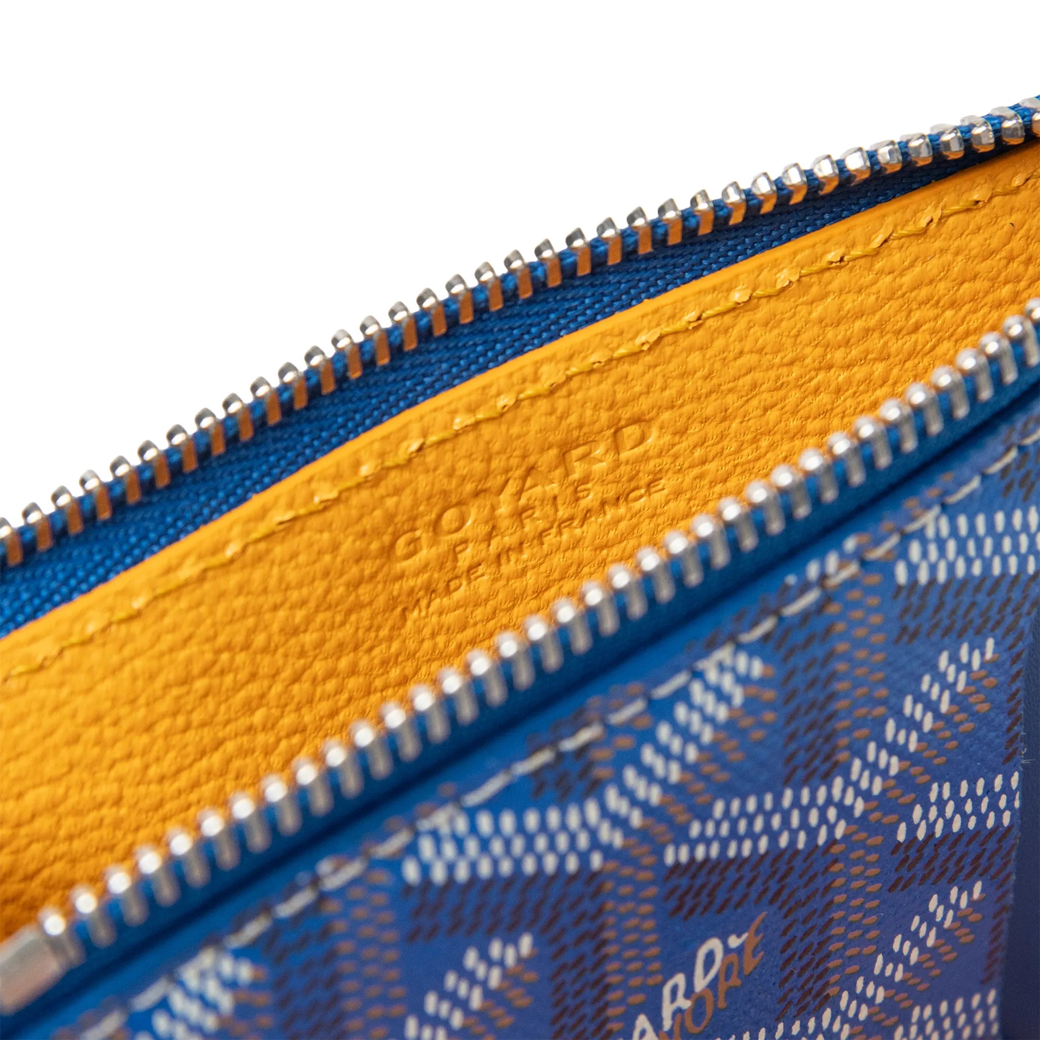 Goyard Bourbon Zipped Sky Blue Card Holder