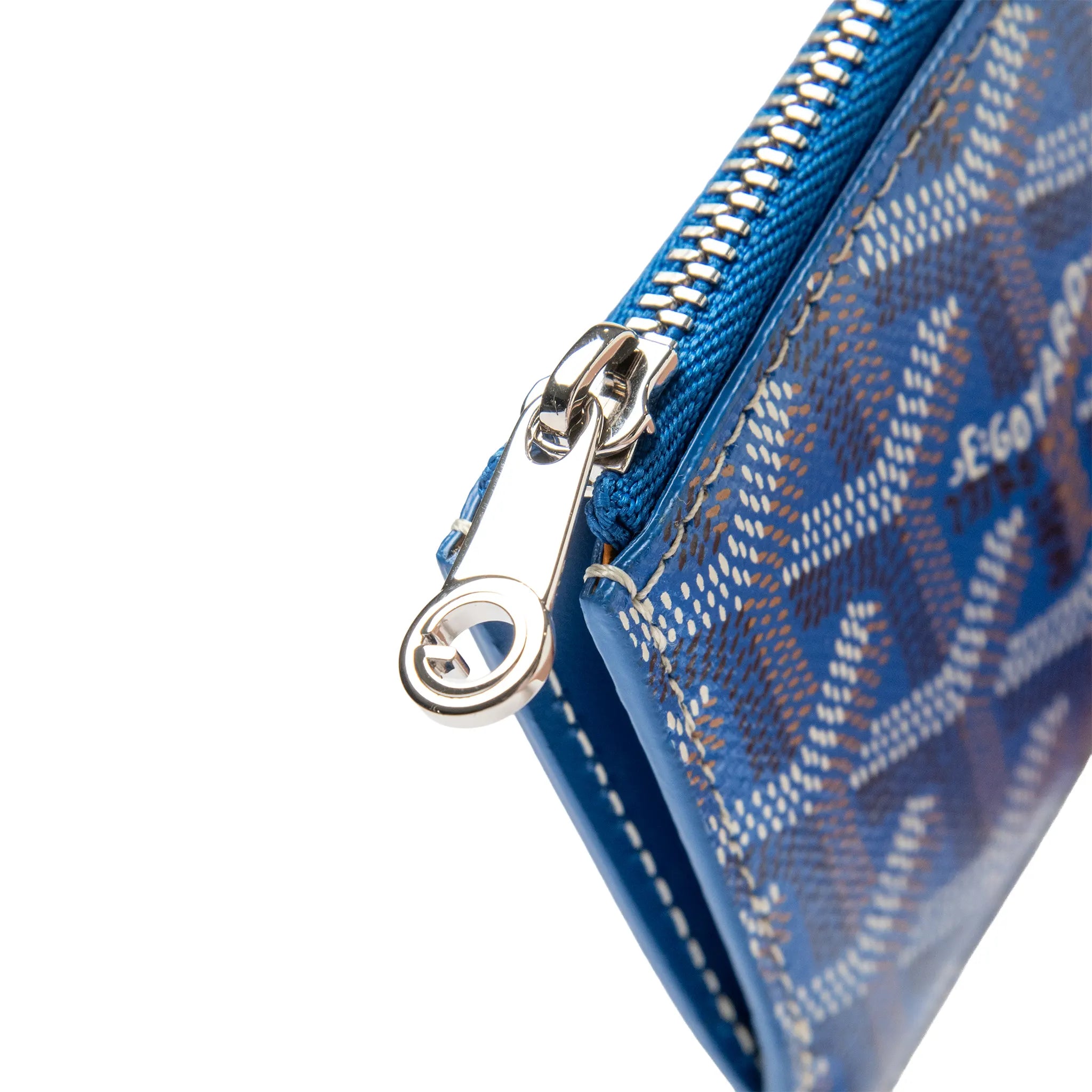 Goyard Bourbon Zipped Sky Blue Card Holder