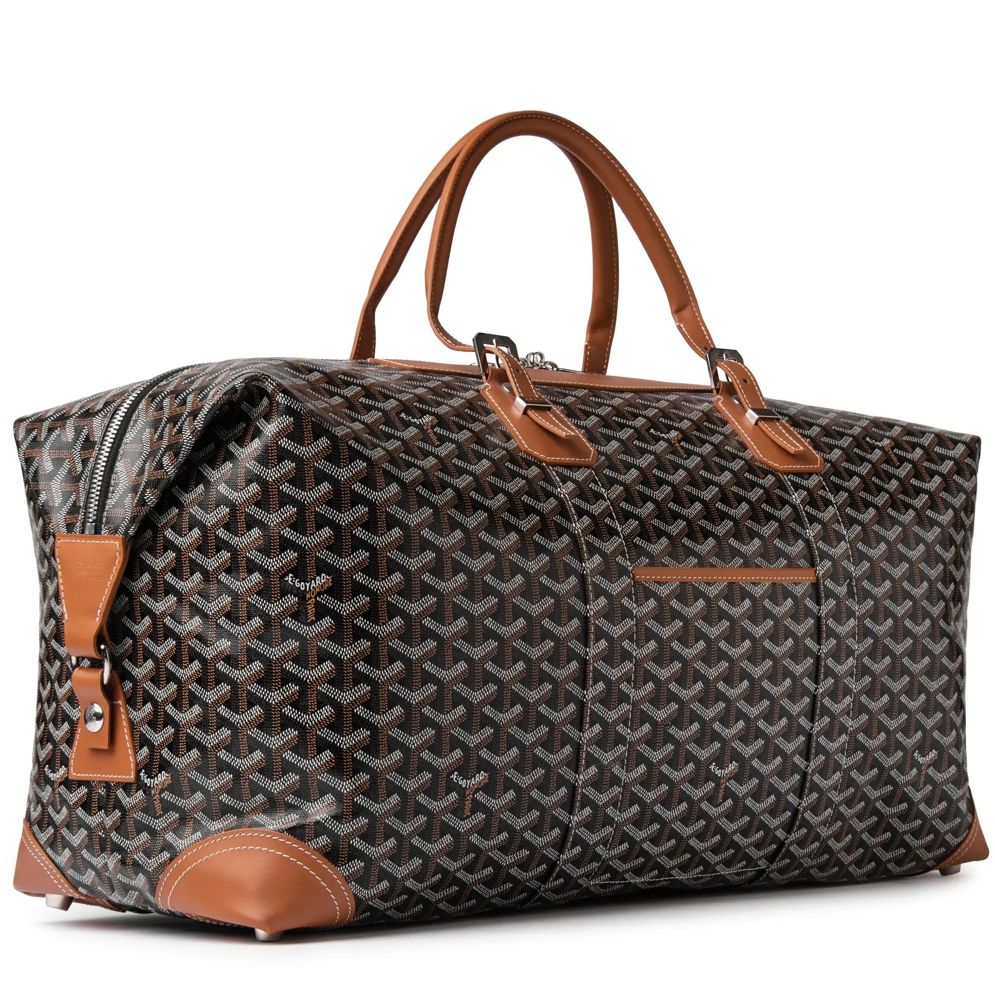 Goyard Bowling 55 Black Tan Bag