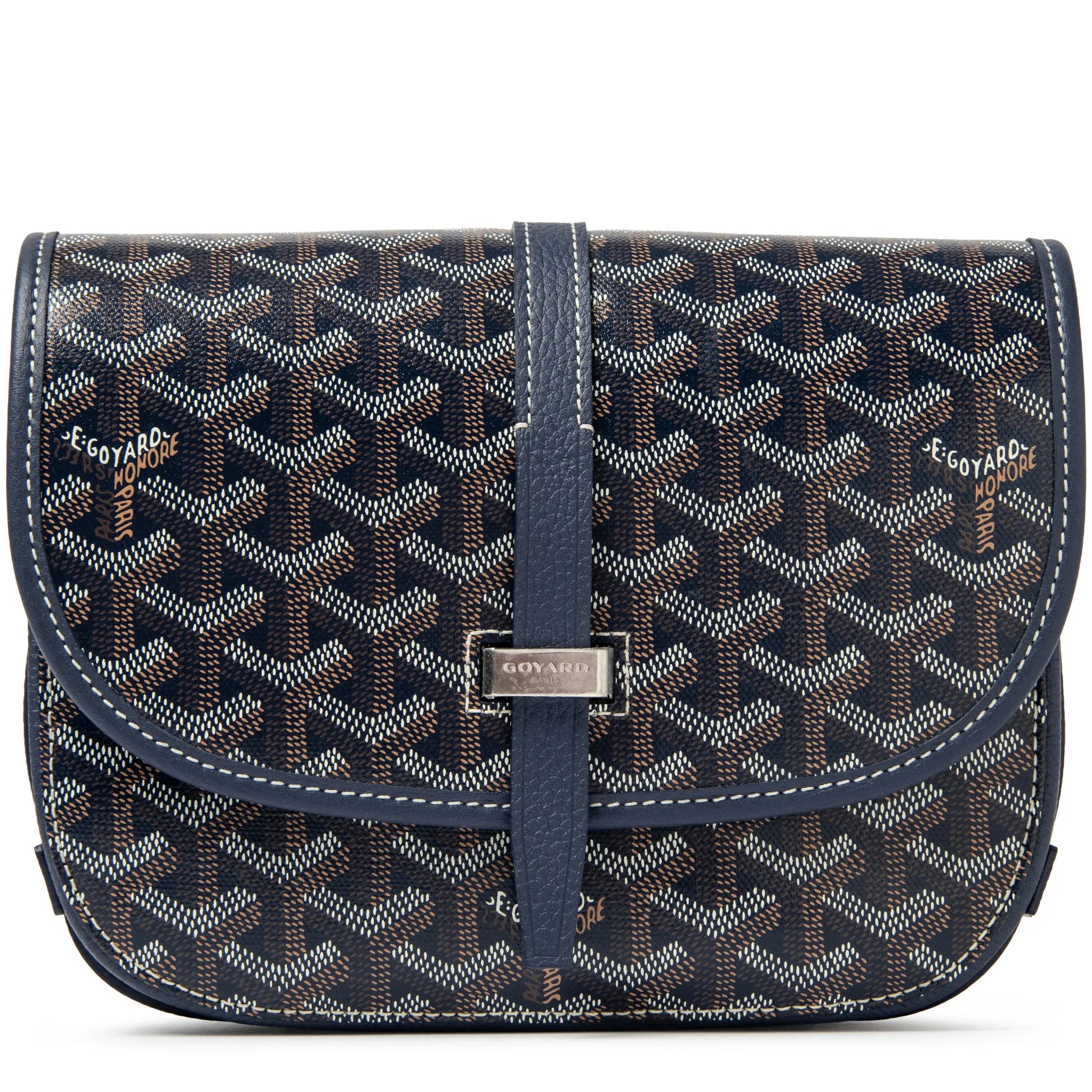 Goyard Goyardine Belvedere II Navy PM Messenger Bag