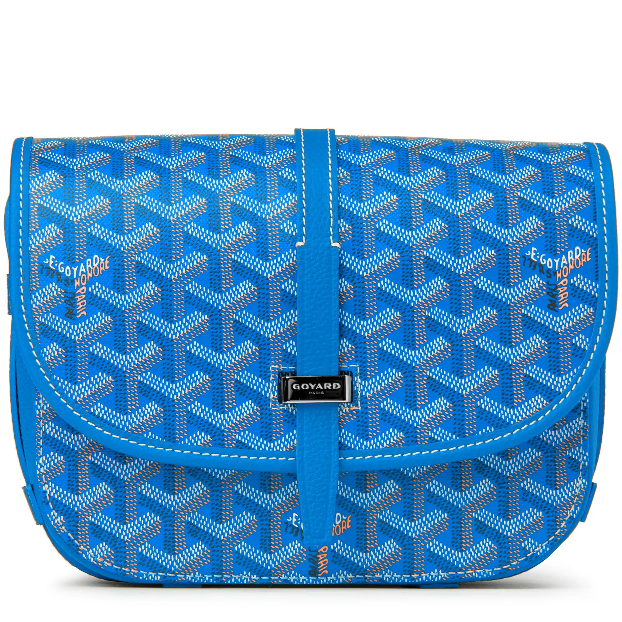 Goyard Goyardine Belvedere II Sky Blue PM Messenger Bag