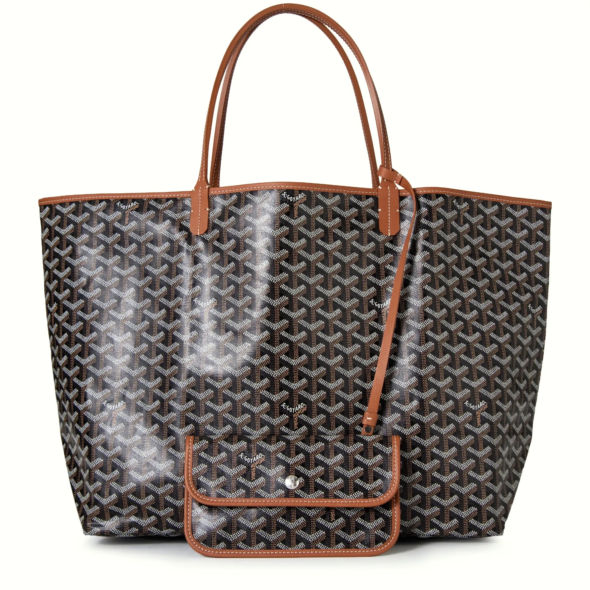 Goyard Saint Louis GM Tote Bag Black Tan