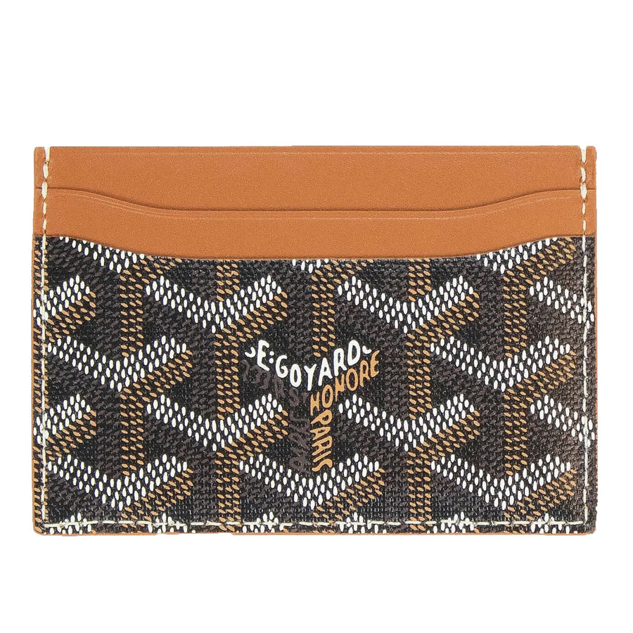 Goyard Saint Sulpice Black Tan Card Holder