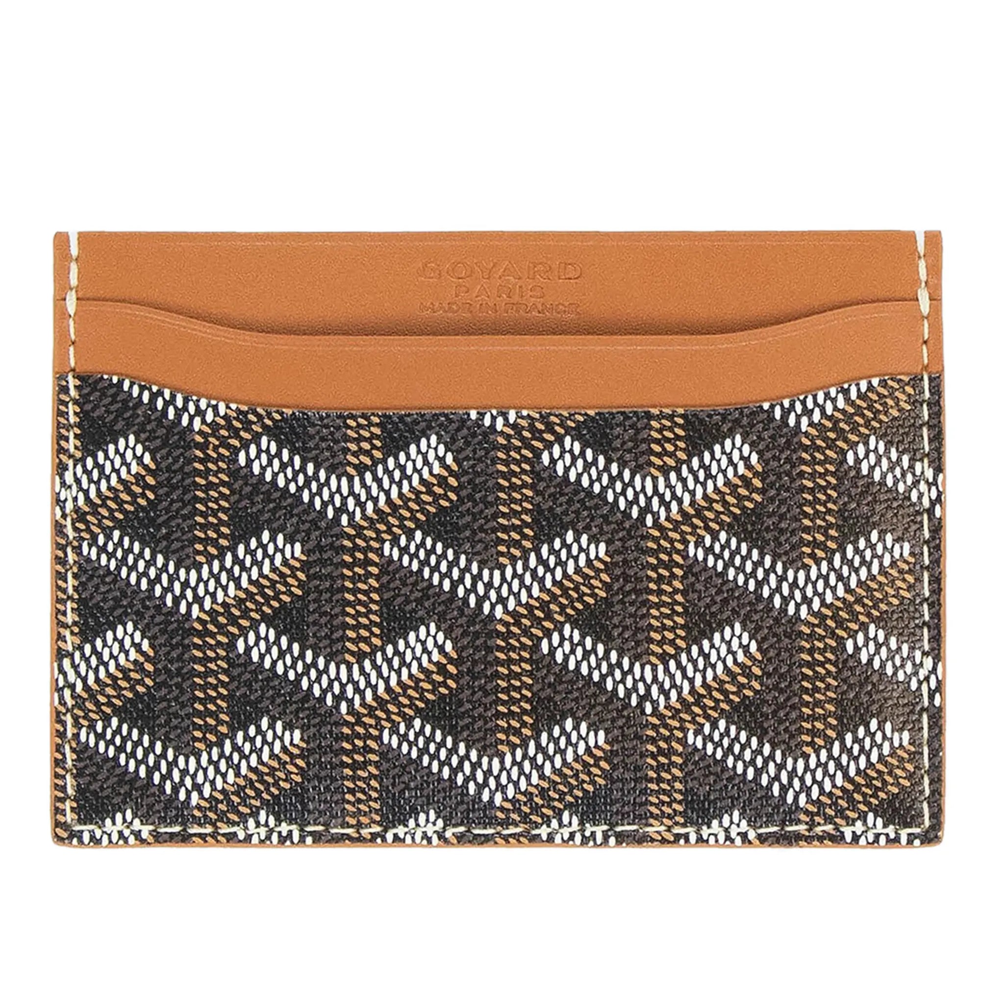 Goyard Saint Sulpice Black Tan Card Holder