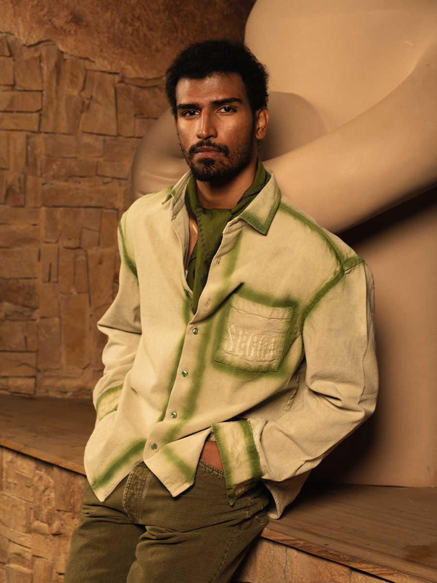 Outline Overshirt in Matcha