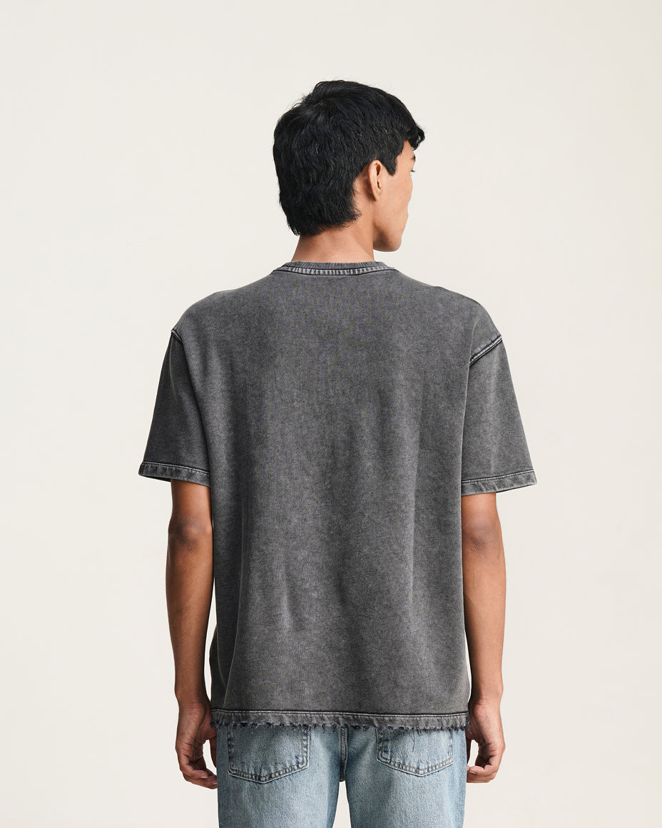 One Step Ahead - Grey graphic t-shirt