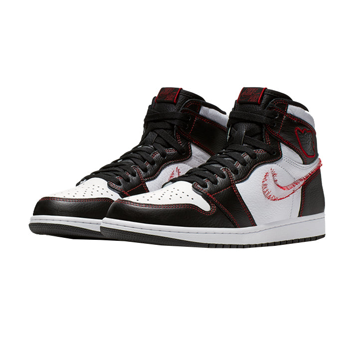 Jordan 1 Retro High Defiant White Black Gym Red