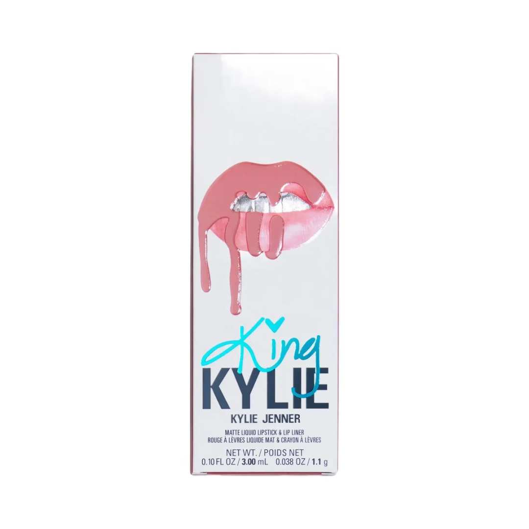 Kylie King Matte Lip Kit Warm Rose Lipstick & Deep Warm Rose Lip lLner