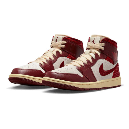 Jordan 1 Mid SE Tiki Leaf Team Red