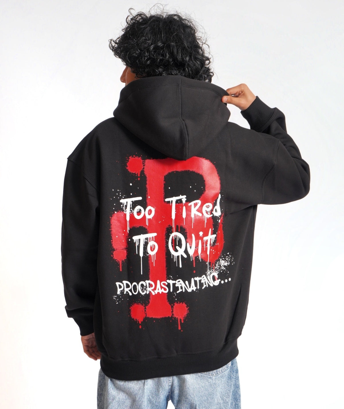 Oversized Black Zip Hoodie
