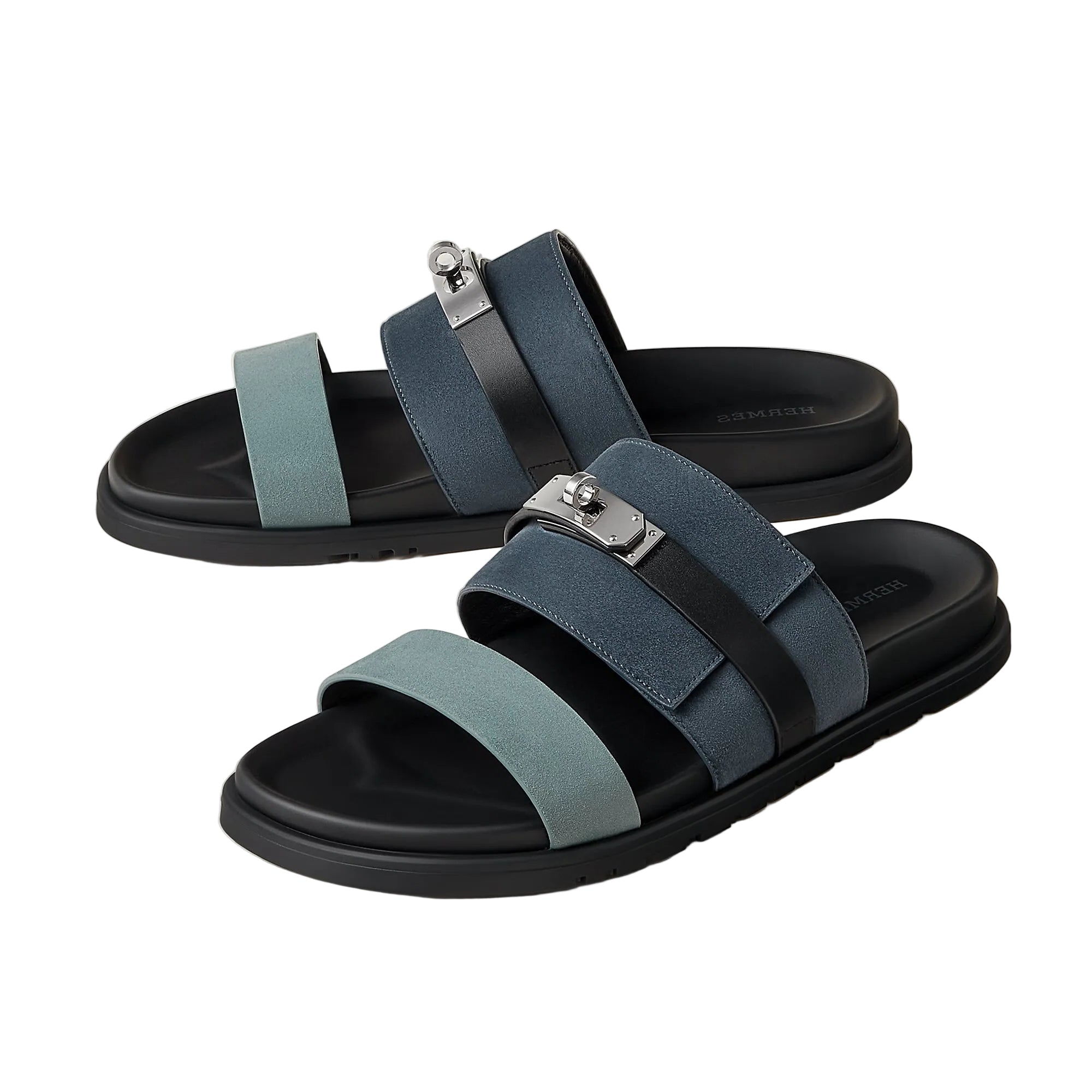 Hermes Jackson sandal multicolore bleu tonnerre