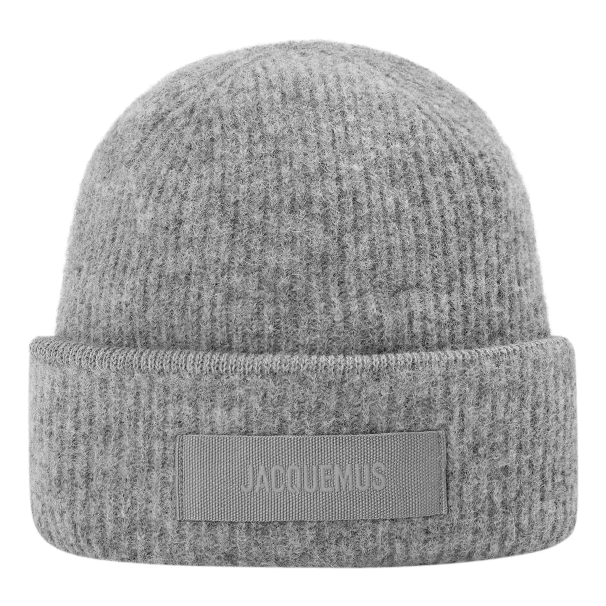 Jacquemus La Croisiere Grosgrain logo Drak Grey Beanie