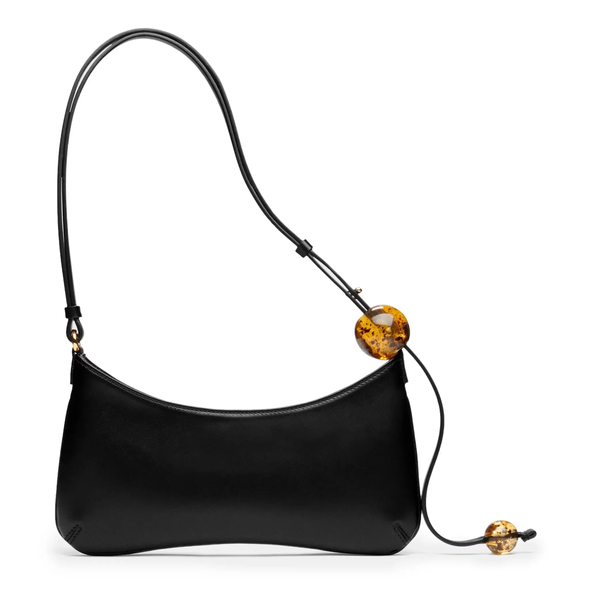 Jacquemus Le Bisou Perle Black Shoulder Bag