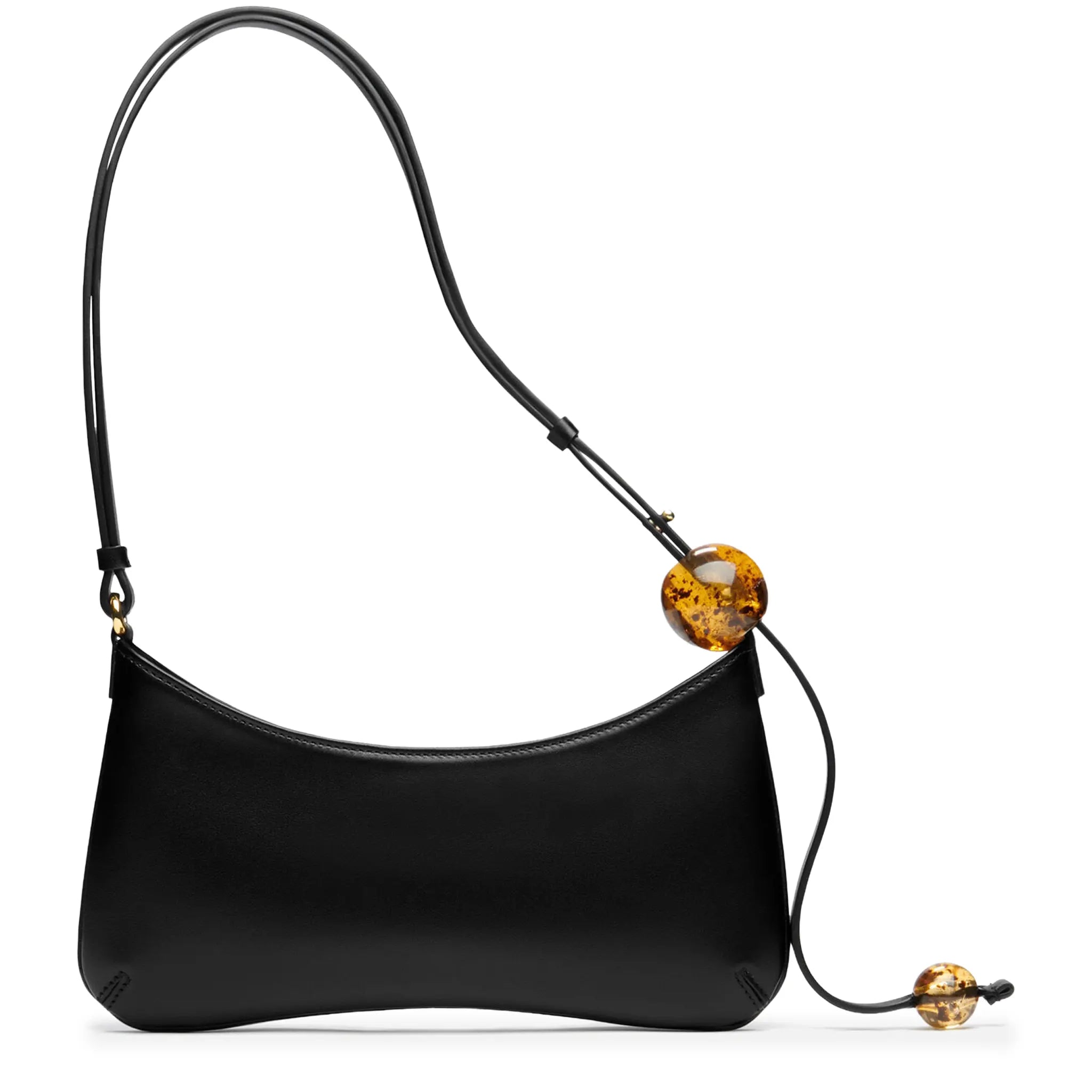 Jacquemus Les Classiques The Bisou Perle Beaded Black Shoulder Bag