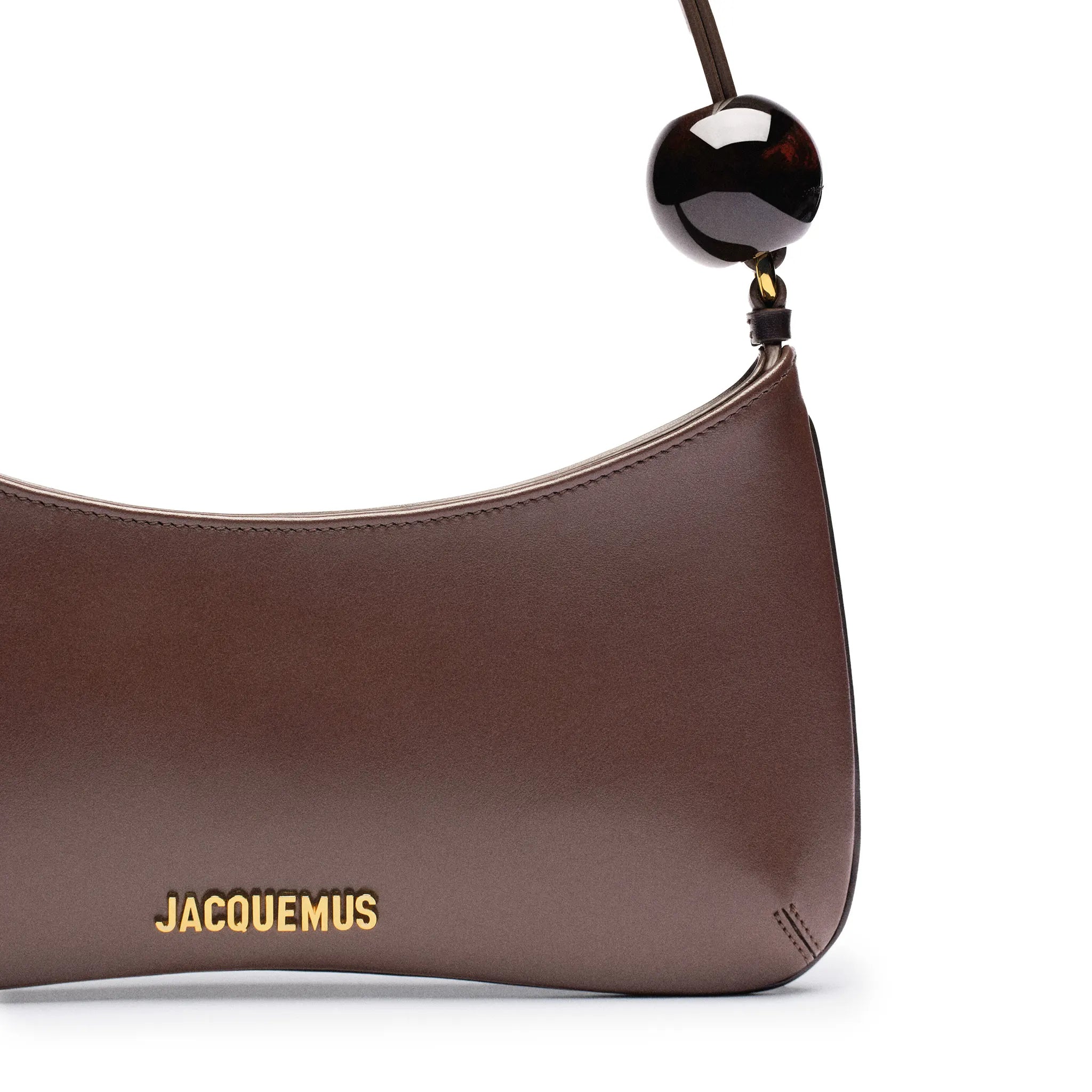 Jacquemus Les Classiques The Bisou Perle Beaded Brown Shoulder Bag