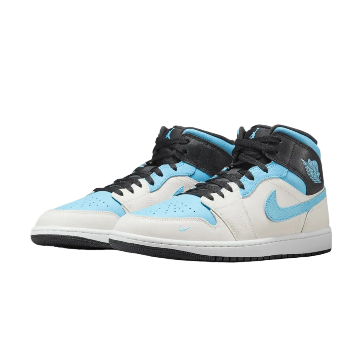 NIKE Air Jordan 1 Mid SE Summit White/Blue Chill-Black