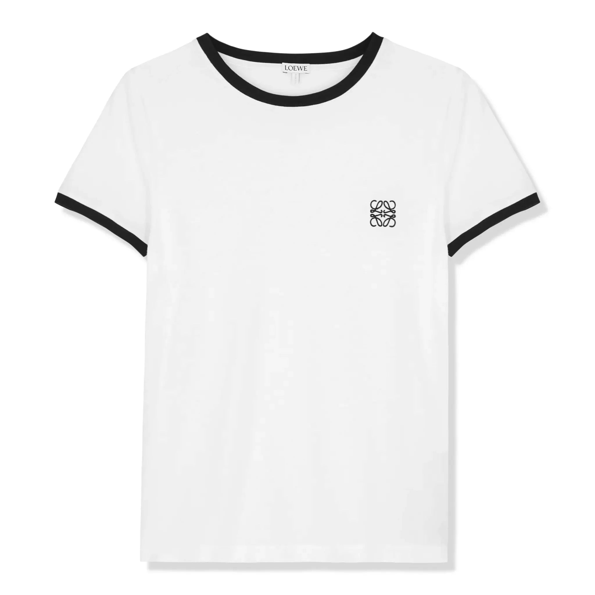 Loewe Anagram Embroidered White Black T Shirt