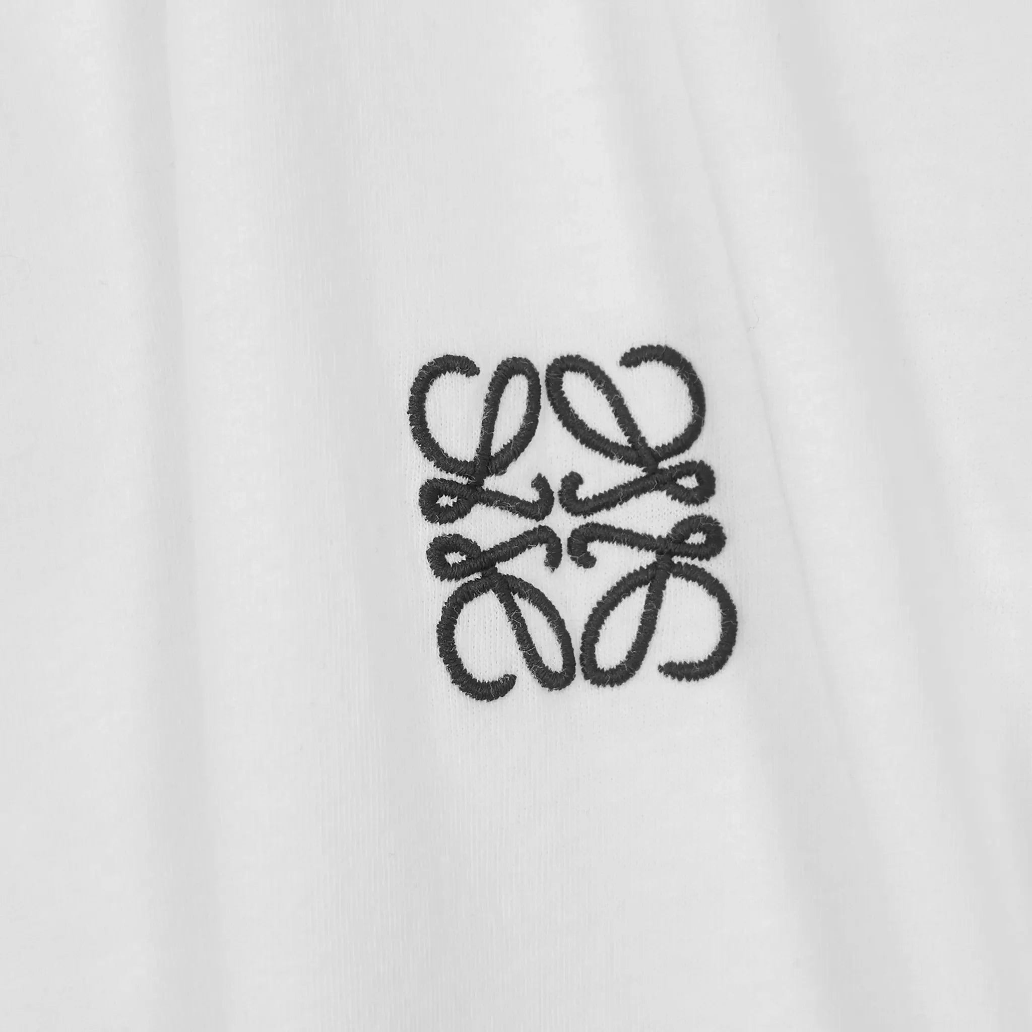 Loewe Anagram Embroidered White Black T Shirt