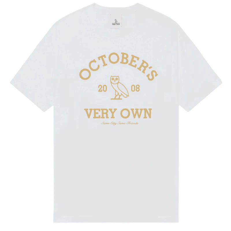 OVO Collegiate T-shirt White Gold