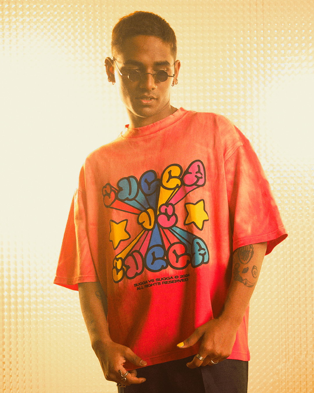 Sugga Cream Roll T-shirt - Red Velvet Oversized Fit