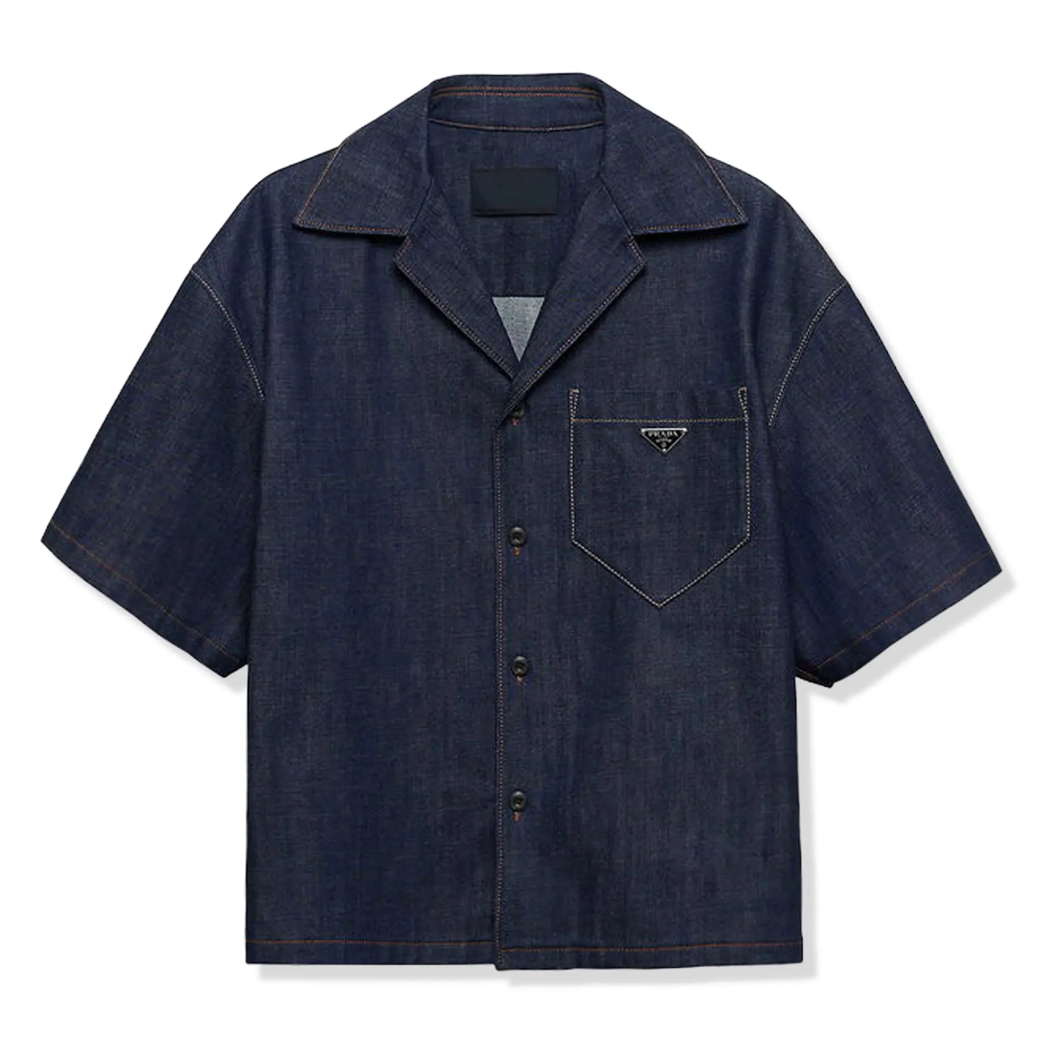 Prada Bowling Denim S/S Navy Shirt